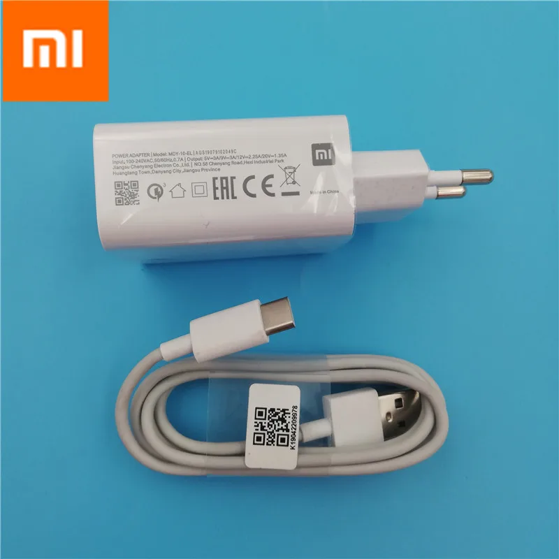 

27W QC 3.0 Quick EU wall charger + usb Type-C cable for Xiaomi 9 SE 5 8 8SE Mix2 3 Mix2s 6 6X Note 2 Max3 RedMi Note 7 K20 PRO