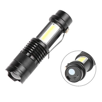 

Outdoor Cycling Torch Waterproof 500LM XPE + COB LED Flashlights with Bracket Lightweight Easy Carrying LED Flashlight