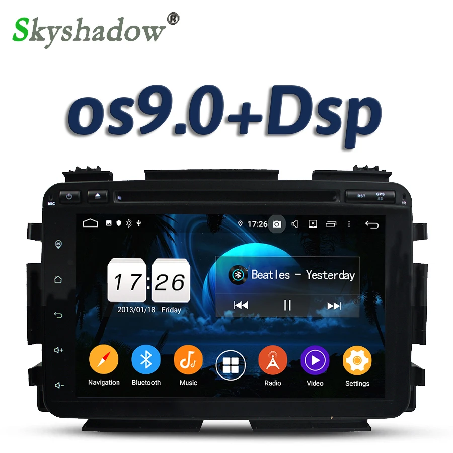 Best DSP IPS For Honda HRV VEZEL 2015 Android 9.0 2GB RAM 16GB 4core Car DVD Player GPS Map RDS Radio wifi 4G Bluetooth 4.2 hand-free 0