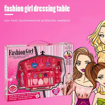 

Girl Dresser Toys Set Makeup Table Princess Pretend Play Makeup Box Lipstick Toy Cosmetics Furniture Toys Supplies