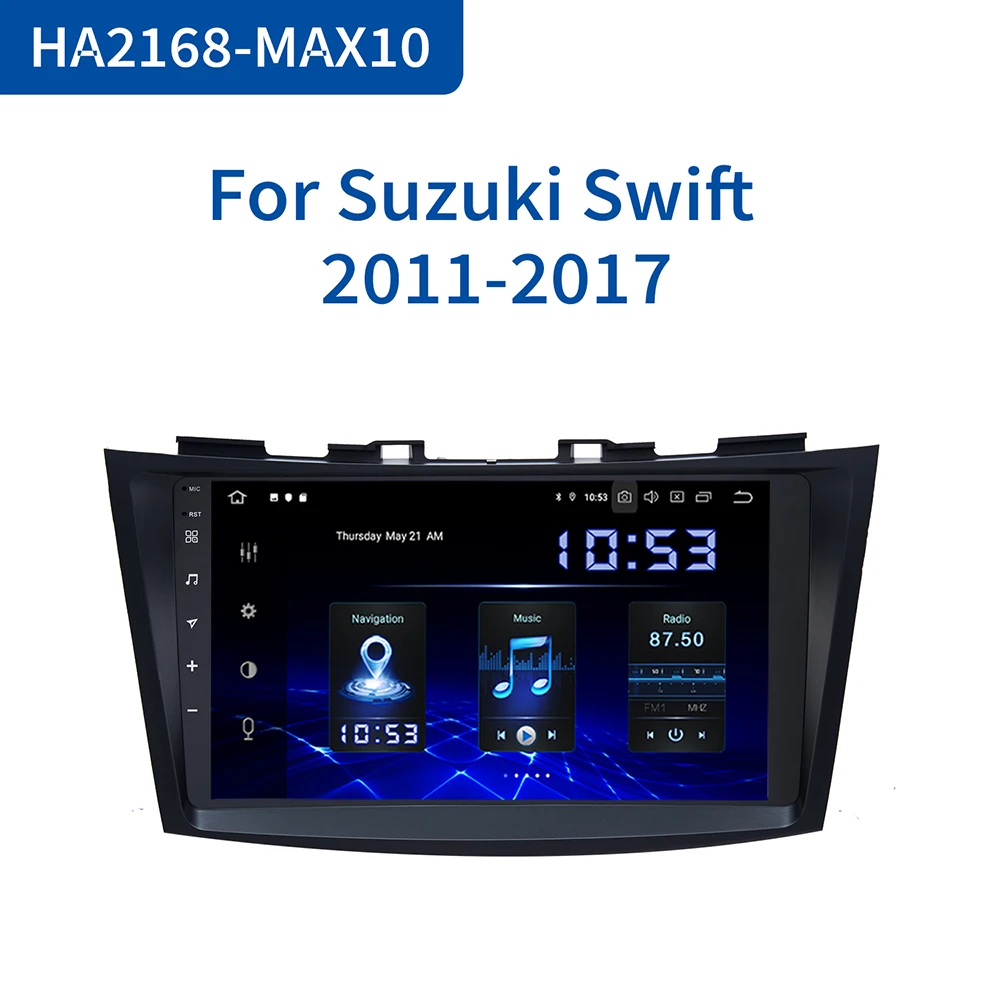 Автомобильный радиоприемник Dasaita 9 дюймов Android 10 для Suzuki Swift 2011-2017 мультимедийный
