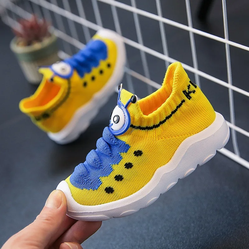 

2019 Autumn CHILDREN'S Shoes Cartoon Children Caterpillar Athletic Shoes Men And Women Children Knit Baby Breathable Mesh Runnin