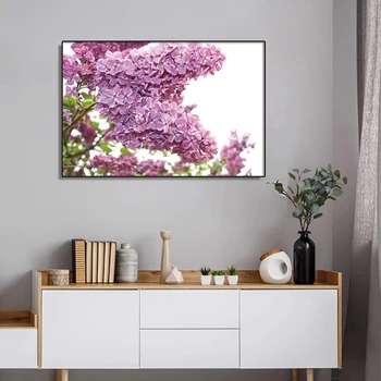 

Laeacco Pink Flowers Canvas Painting Posters and Prints Modern Home Decoration Wall Art Picture for Living Room Bedroom Decor
