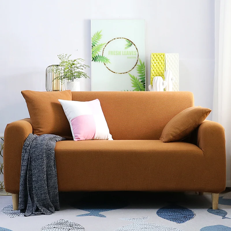 

Solid Color Sofa Covers for Living Room Elastic Couch Covers for Sofas Velvet Slipcover L Shape Sofa Protector 1/2/3/4 Seat