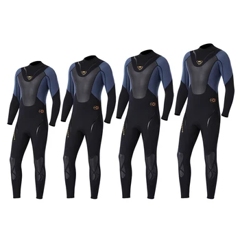 

3mm Men Diving Wetsuit Full Body Surfing Suit Long Sleeve Back Zipper Rash Guard for Swimming Snorkeling Kayak Canoeing
