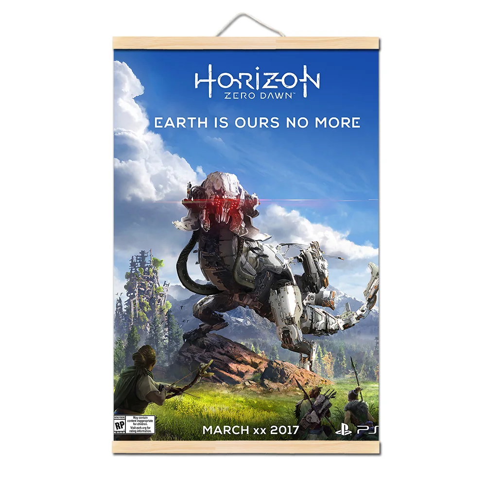 37 Horizon Zero Dawn HD игра плакат на печать на холсте Современная Настенная декоративная уникальный подарок твердая древесина висячая прокрутка живопись для дома - Цвет: 37
