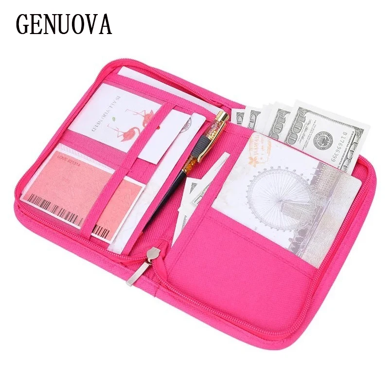 

Travel Multi-function Passport Cover Wallet for Tickets Credit Card Holder Purse Women's ID Documents Cash Organizer Package