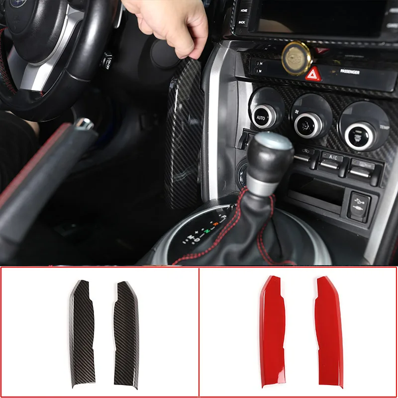 

Для Toyota 86/Subaru BRZ 2012-20 ABS углеродное волокно/красная Автомобильная центральная консоль Декоративная полоса наклейки автомобильные аксессуары для интерьера