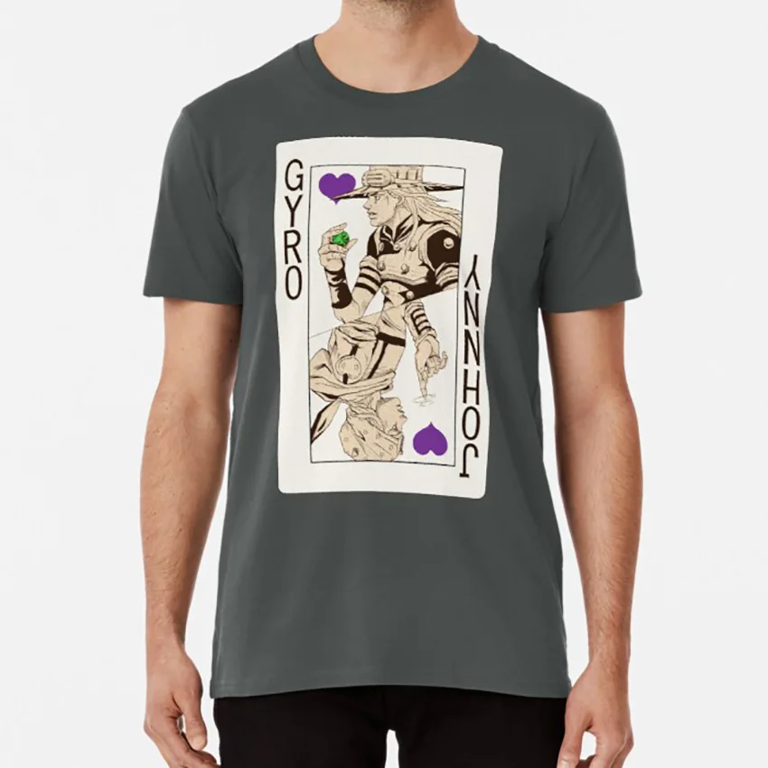 Gyro Zeppeli - Jack Of Hearts T Shirt Johnny Joestar Gyro Zeppelo Steel Ball Run Jjba Jojos Bizarre Adventure Gyjo
