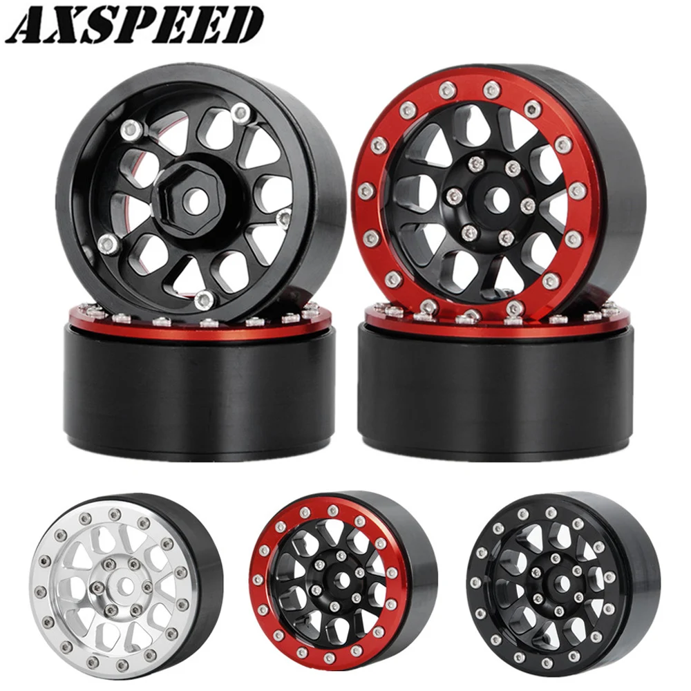 AXSPEED 4 шт. металлический обод колеса 1 9 дюйма BEADLOCK ступица для 1/10 RC Rock Crawler Axial SCX10 CC01