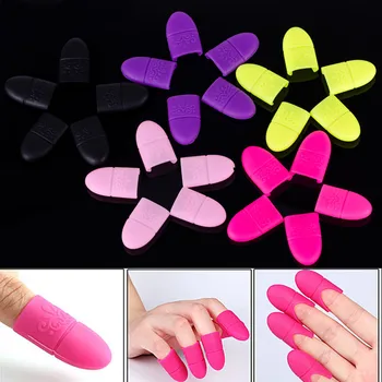 

5Pcs Nail Art Tips UV Gel Polish Remover Wrap Silicone Elastic Soak Off Cap Clip Manicure Cleaning Varnish Tool Reuseable Finger