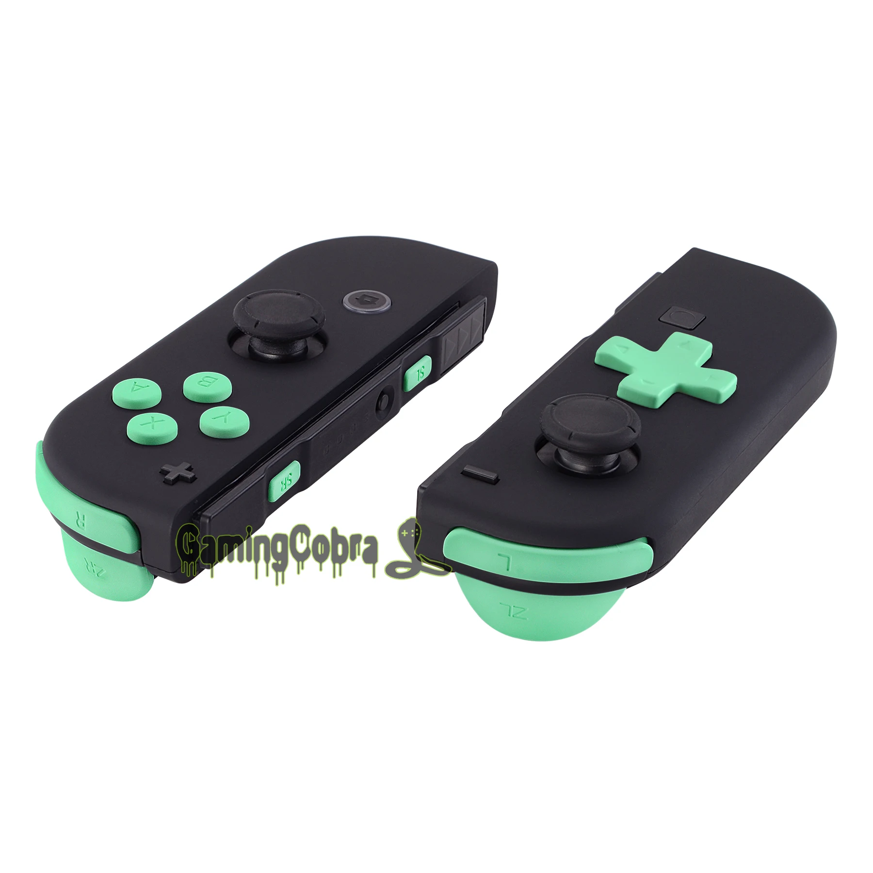 

Soft Touch Mint Green Replacement D-pad ABXY Keys SR SL L R ZR ZL Trigger Full Set Buttons w/ Tools for Nintendo Switch Joy-Con