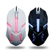 Mouse gamer ergonômico, mouse com fio e led, usb, fotoelétrico, colorido, para pc, mouse