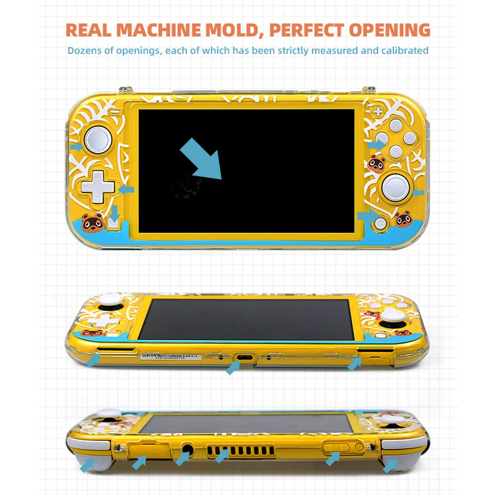 Transparent Crystal Protective Full Cover Retro Console Color LCD Screen Game for NS Switch Lite Game Console Shell