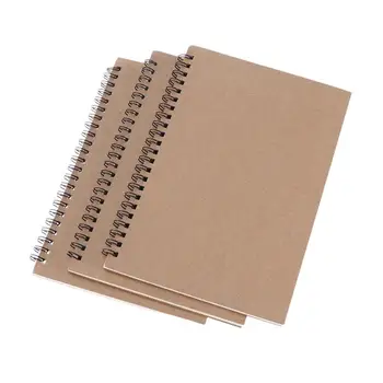 

3Pcs Kraft Notebook Practical Diary Notebook for Students Home Office