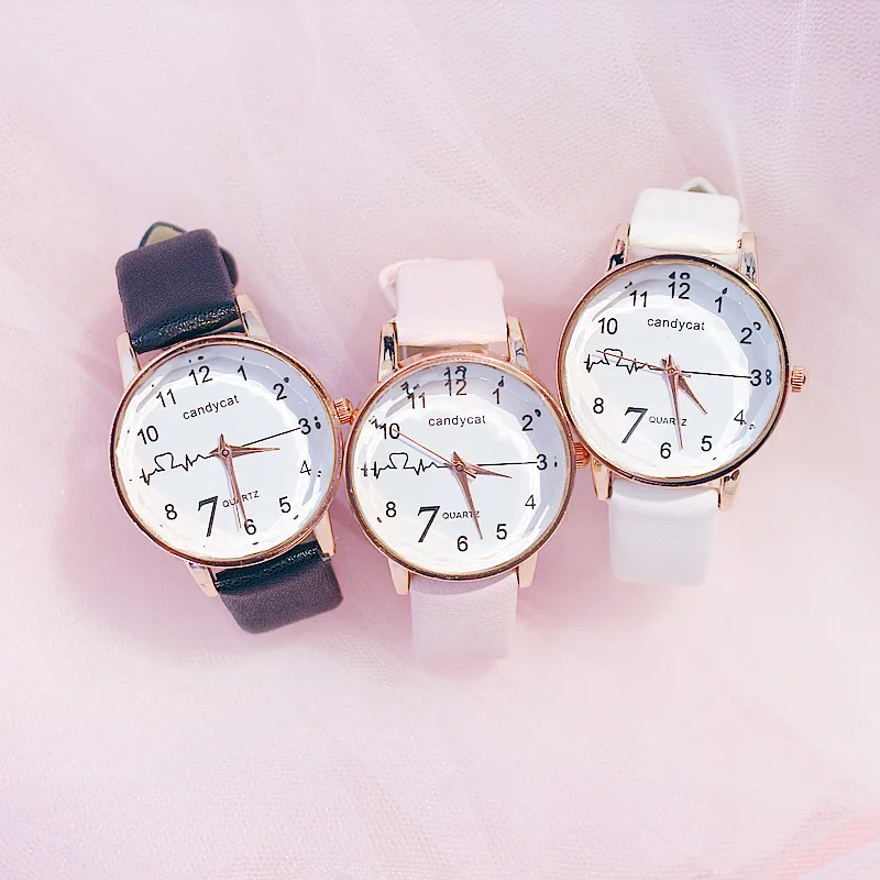 Модные повседневные женские кожаные часы аналоговые кварцевые часы золотые женские часы Женское платье Reloj Mujer подарочные часы