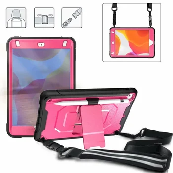 

Case For Apple iPad mini 5 2019 7.9" Cover pencil holder Shockproof shoulder Strap Silicone case For iPad mini 1 2 3 4 case