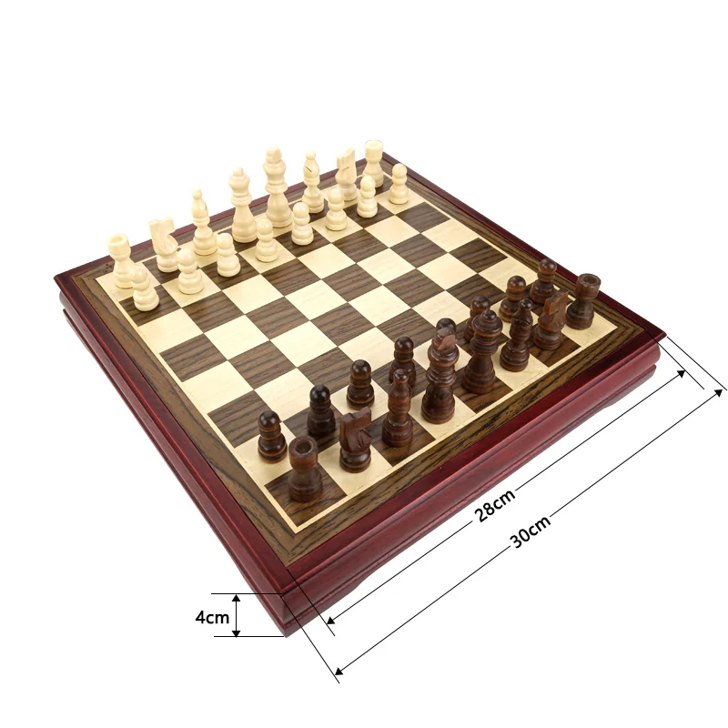 New Pattern Chess Pieces Wood Wood Coffee Table Professional Chess Board Family Games Chess Set Traditional Games Yernea - Image 3