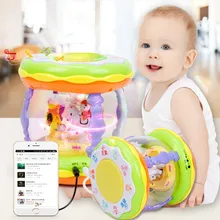 Детская карусель хлопающий барабан перезаряжаемый 6067a музыкальный хлопающий барабан раннее образование обучающие игрушки