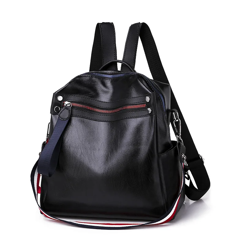 Рюкзак женский стиль PU кожаный рюкзак Повседневная модная Задняя сумка двойной универсальный рюкзак женская сумка