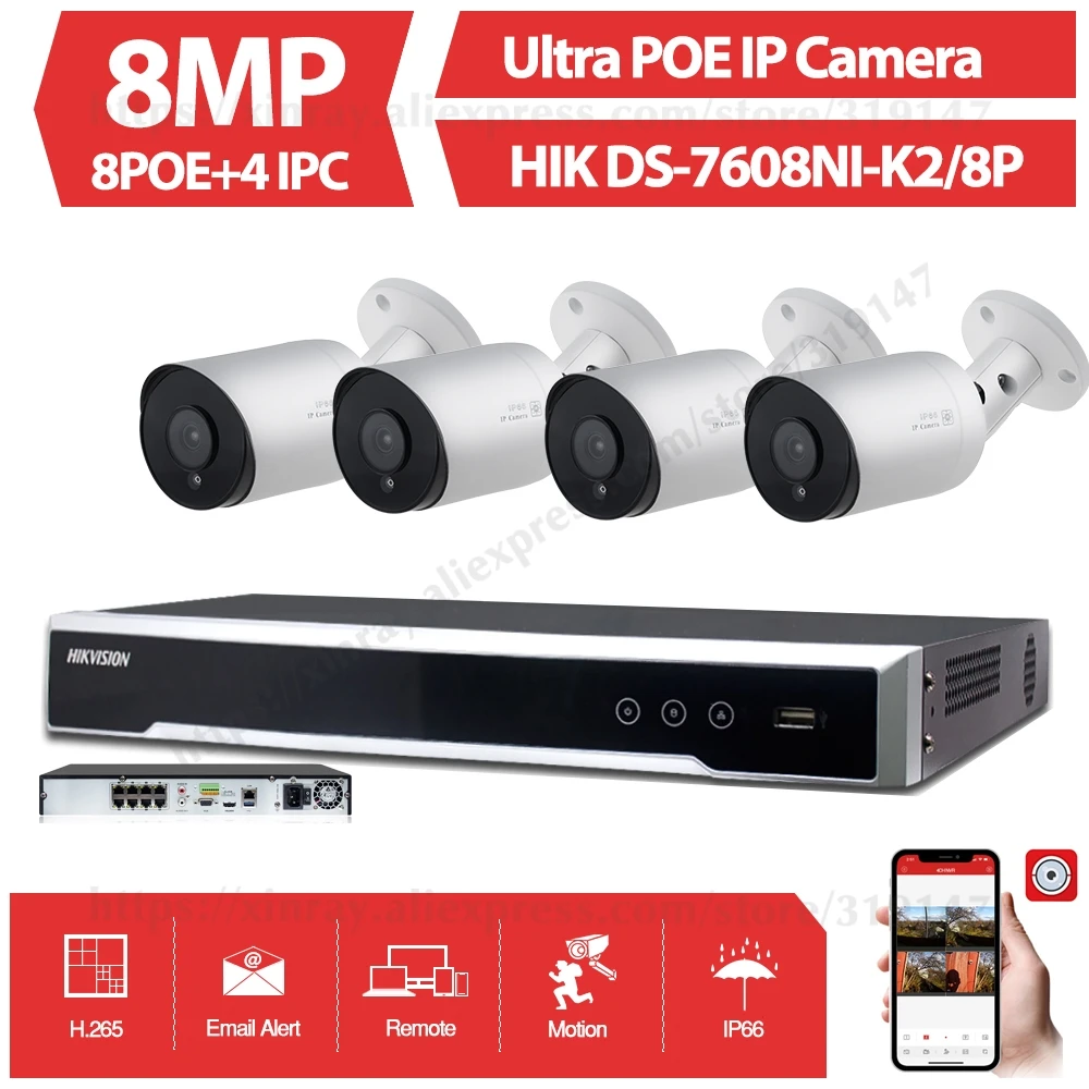 Новая 8 канальная система видеонаблюдения Ultra 8MP наружная камера безопасности POE с