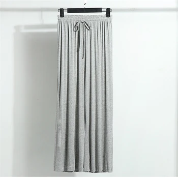 

Night Wear Home Casual Nighty Modal Cotton Long Home Pants Plus Size Women Sleep bottoms Female Lounge Wear пижамные штаны