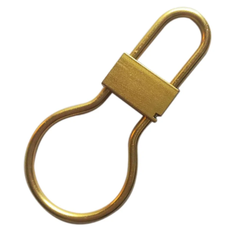 

Copper Keychain Holder EDC Simple Camping Tool Portable Lightweight Key Ring Buckle Hook QW48