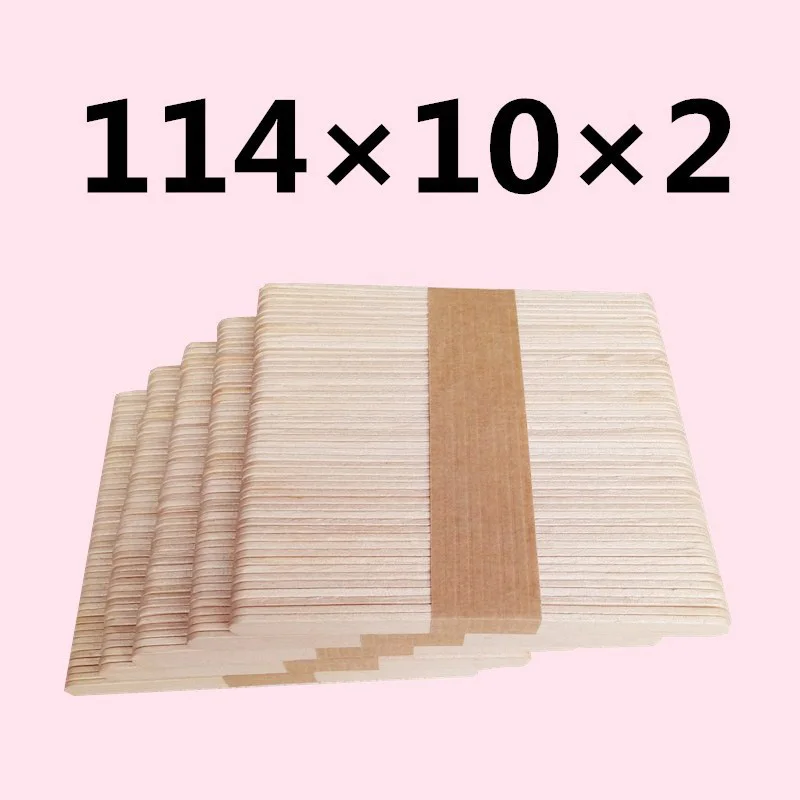 

50/100pcs Disposable Tongue Depressors Wooden Hair Removal Tattoo Waxing Stick Tongue For Beauty Tools 114mm x 10mm x 2mm