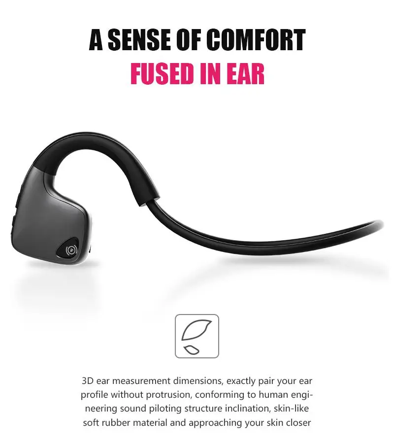 Studyset костной проводимости Bluetooth 5,0 Беспроводные Стерео гарнитуры спортивные наушники
