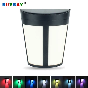 

NEW 2 Modes LED Solar Garden Light Colorful Fence Lamp Waterproof Outdoor Solar Deck Lights for Home Garden Decoration Wall Lamp