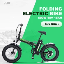 Электрический велосипед fat tire 500W ATV складной снегоход взрослый горный электрический велосипед