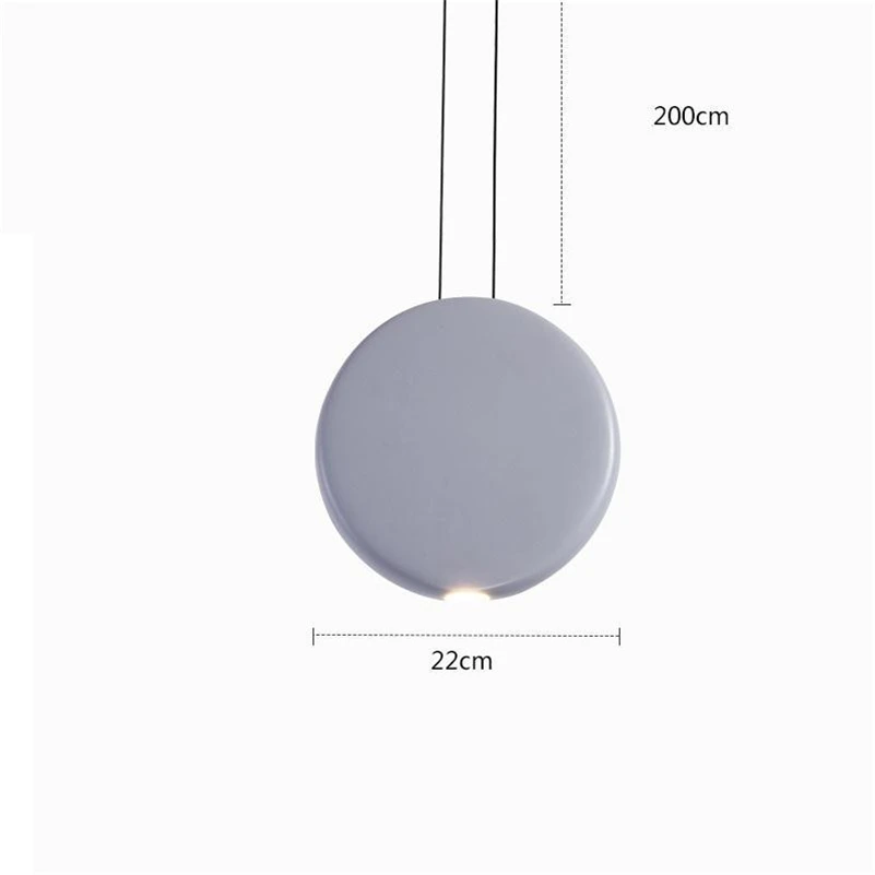 Скандинавский пост-Современный дизайнерский подвесной светильник s для гостиной, для дома, деко, простой подвесной светильник для столовой, ресторана, бара, подвесной светильник - Цвет корпуса: Light grey   M