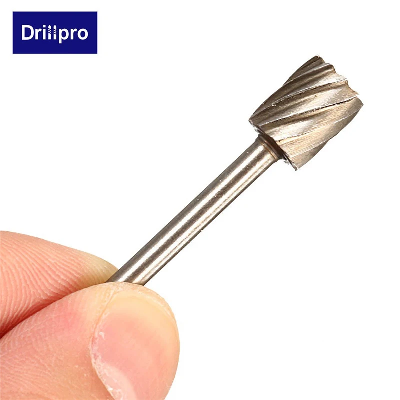 Drillpro, 10 шт., 3,175 мм, HSS Фрезерные фрезы для Dremel и роторной гравировки, аксессуары для станков