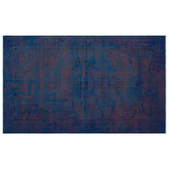 

Handmade Blue Vintage Overdyed Turkish Area Rug 178x297 Cm-5'10''X9'9''