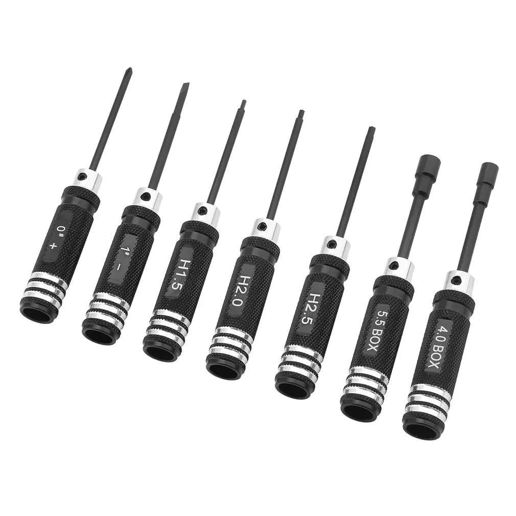 Genuine 7pcs Stainless Steel Hex Screw Driver Tool Kits 1.5MM-5.5MM For RC Helicopter Plane Car Repair Your Favorite Toys | Игрушки и
