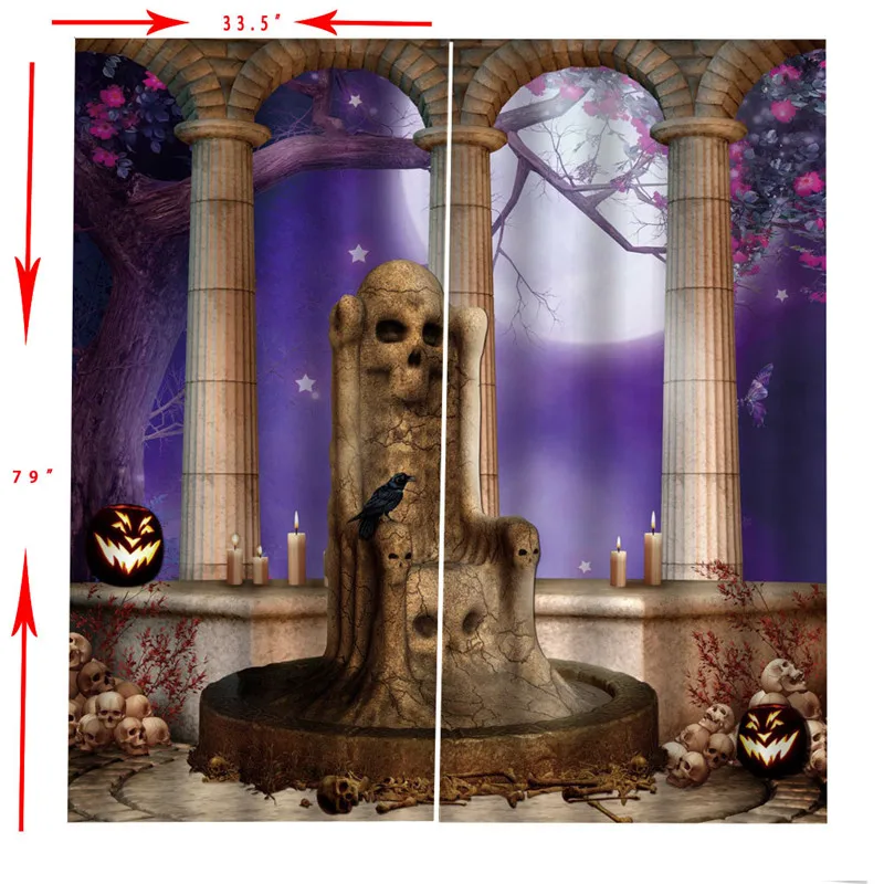 Украшения для Хеллоуина, тыква для домашнего достояния кружевная лампа тени Топпер каминная доска шарф дверь занавес праздничные вечерние
