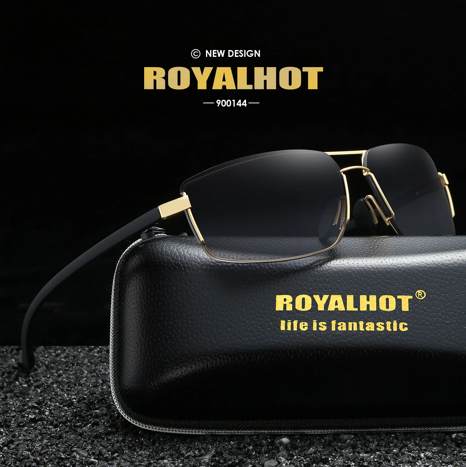 RoyalHot, мужские солнцезащитные очки, сплав, 2 луча, овальная оправа, очки для вождения, солнцезащитные очки, очки, мужские, 900144