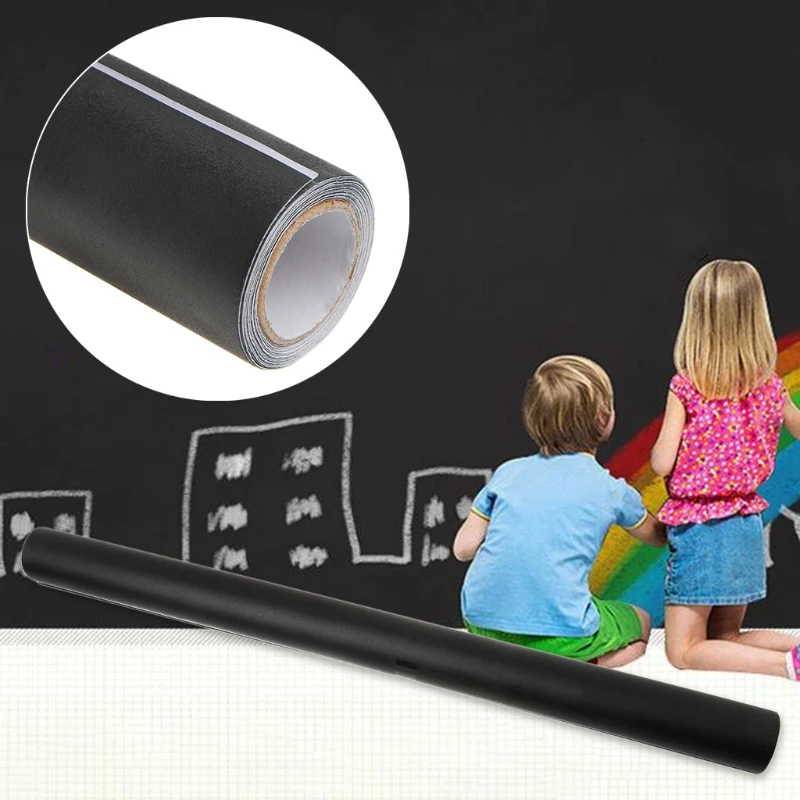 45* 200cm PVC waterproof blackboard sticker removable children's graffiti board(black) for schools and offices