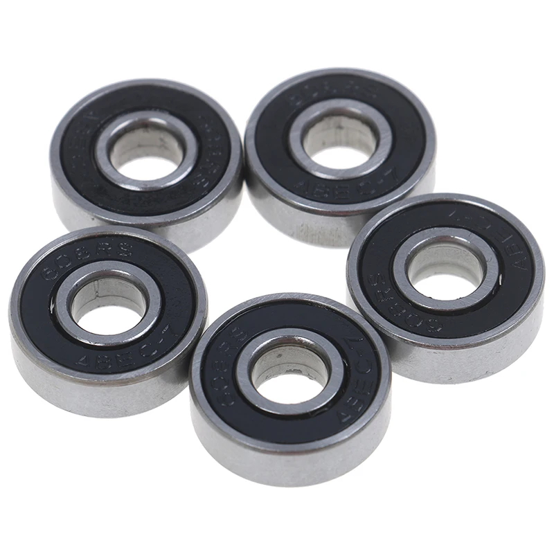 5 pcs 8x22x7mm 블랙 ABEC-7 608rs 스케이트 보드 롤러 밀폐형 볼 베어링