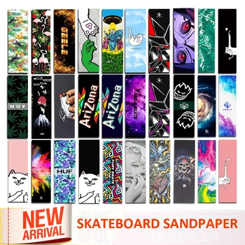 PULVERIZADOR Digital de esmeril para patineta, doble balancín, papel de lija para tabla de Skate, papel de lija para patinete, Cinta Larga abrasiva
