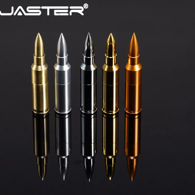 

JASTER Metal Pen Drive Bullet USB Flash Drive USB 2.0 Disk Flash Memory Stick With Key Chain 4G 8G 16GB 32GB 64GB 128GB U disk