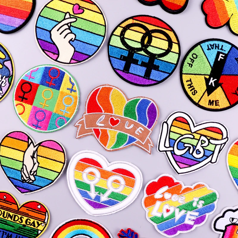 Colori Lettera Patch Sui Vestiti Patch Ricamate Per Abbigliamento Adesivi Cuore Applique Strisce Patch Fusibili Per Giacche Cucito