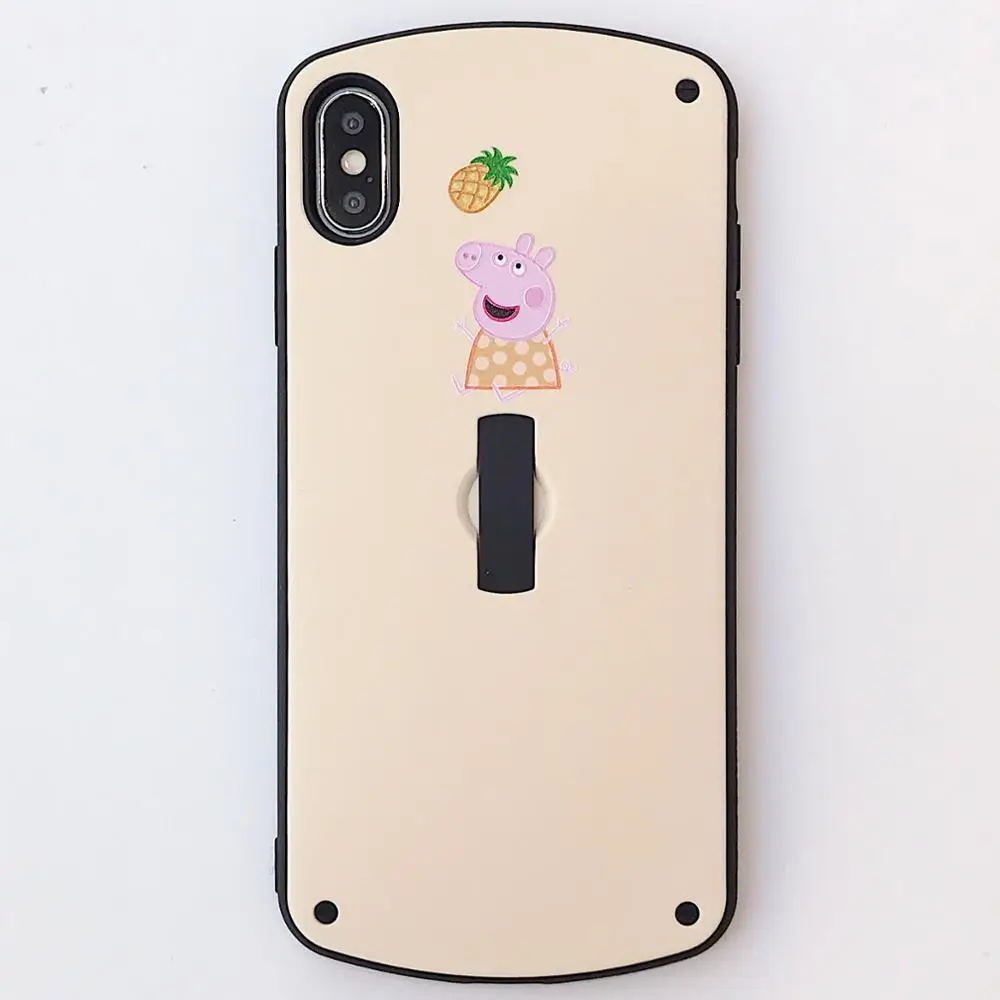 pineapple Для Iphone 7 8 7plus 8plus чистое сердце простота чехол для Iphone X Xs Max Xr силикагель анти-падение крепление в виде кольца на палец чехол - Цвет: pineapple