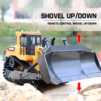 1:16 RC Car Toys HUINA RC Truck Remote Controlled Bulldozer Alloy Tractor Engineering Vehicle Car Model Toys for Boys Kids Gifts 2