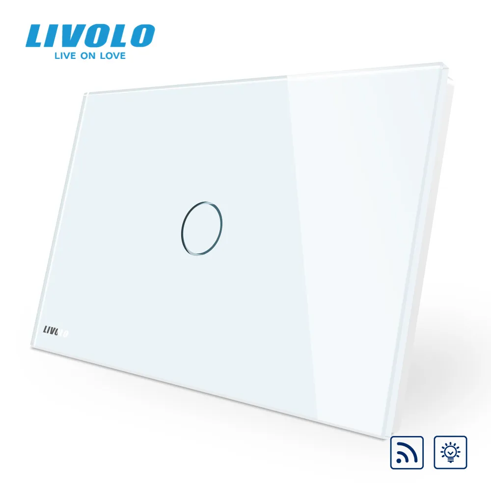 Выключатель Livolo стандарта США с диммером и светодиодным индикатором|switch 220v|remote