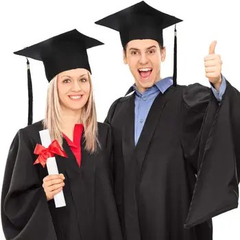 

Neutral Adult Child Graduation Cap with Tassel Adjustable High School University