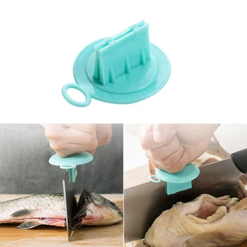 

Kitchen Cooking Tools Knife Chopping Booster Fish Chicken Bones Knife Bracket Cap Creative Cutting Vegetables Booster Tools