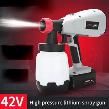 

Hand-Held 42V 2000mAH Li-Ion High Pressure Spray Gun Electric Rechargeable Paint Spray Gun Nozzle Adjustable Spray Machine