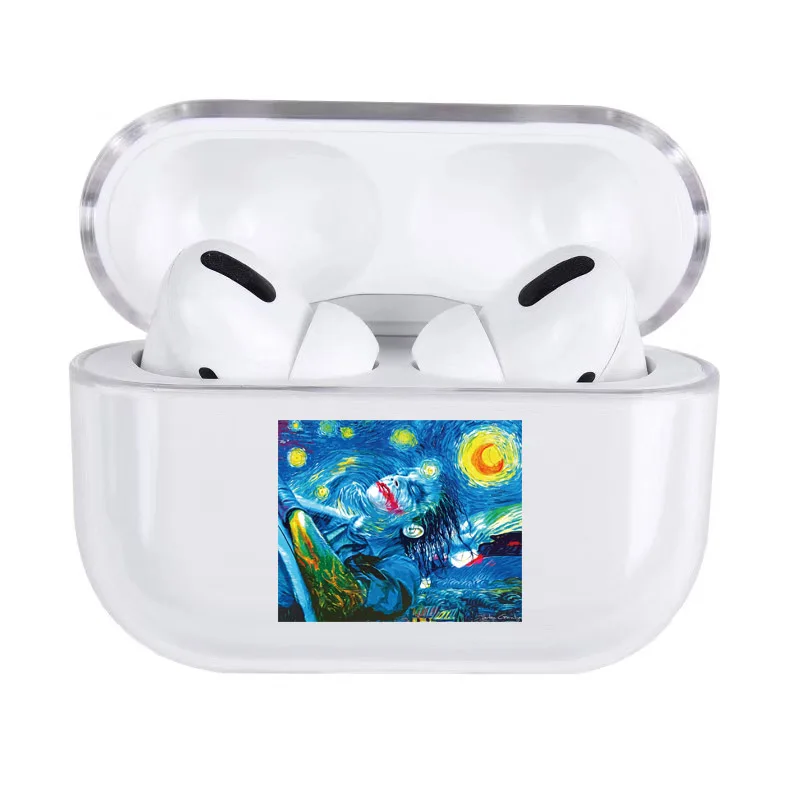 Жесткий чехол с простым буквенным принтом для Apple Airpods 2, забавная картина маслом, Bluetooth, чехол для наушников, милый чехол для наушников, коробка для Airpods Pro - Цвет: For Airpods Pro-6