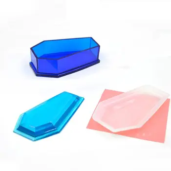 

Resin Casting Storage Box Mould Silicone Coffin Box Mold Halloween Jewelry Tools 40JF